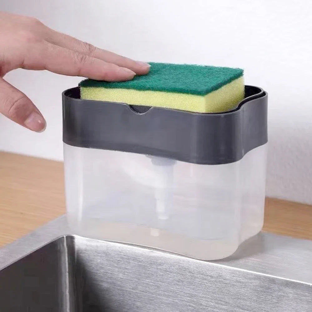 Kitchen Soap Dispenser Box – One-Hand Press Pump | PP Plastic