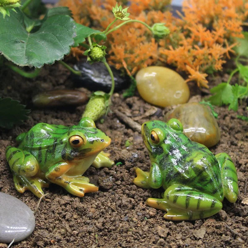 Resin Frog Statue – Bonsai, Garden & Desk Décor Ornament
