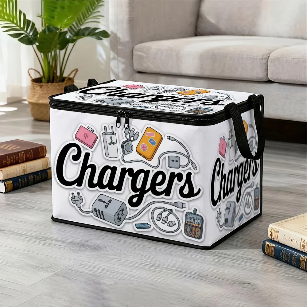 Foldable Zipper Storage Box with Lid – Fabric Organizer