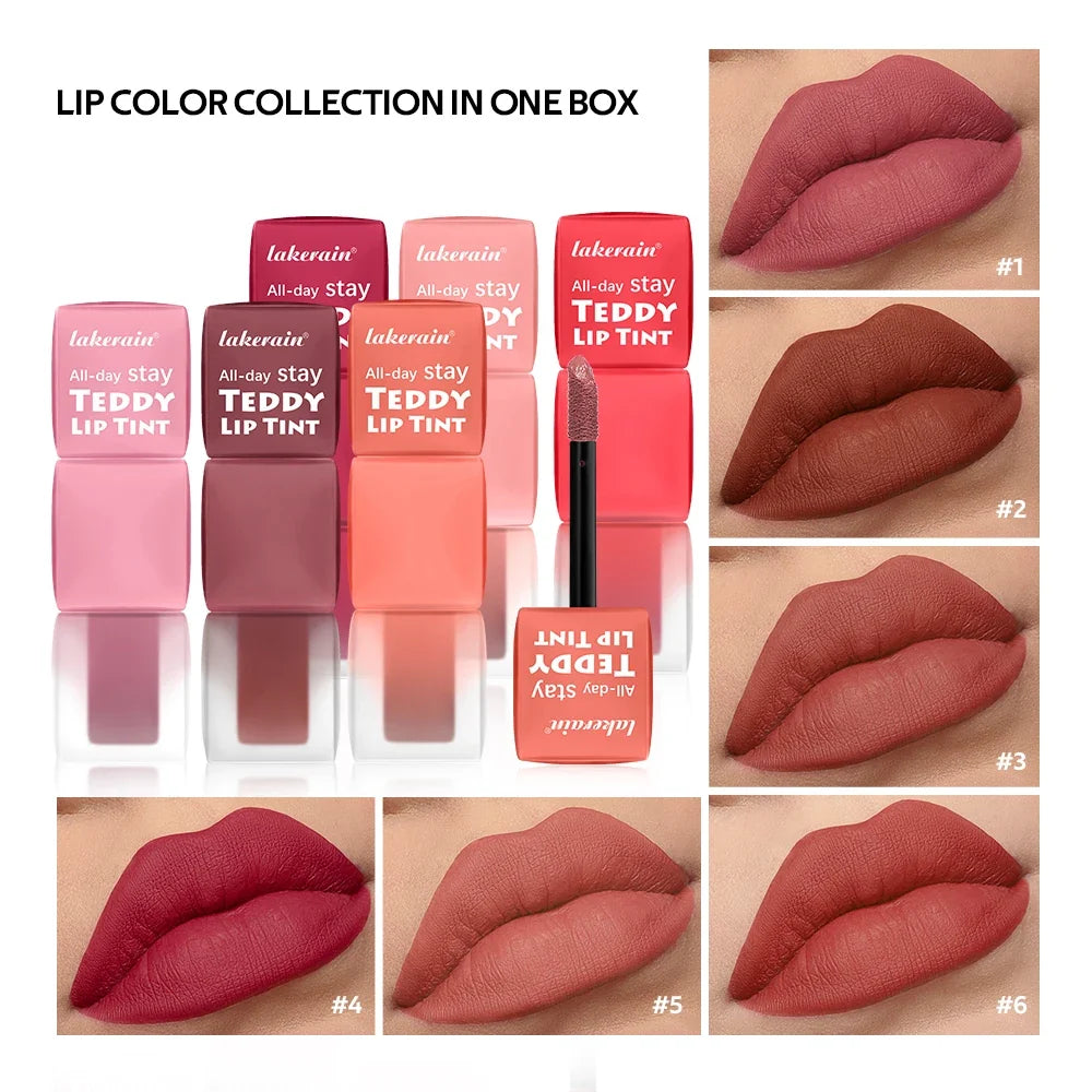 Lakerain Teddy Lip Tint – Matte Lip Stain, 12HR Waterproof