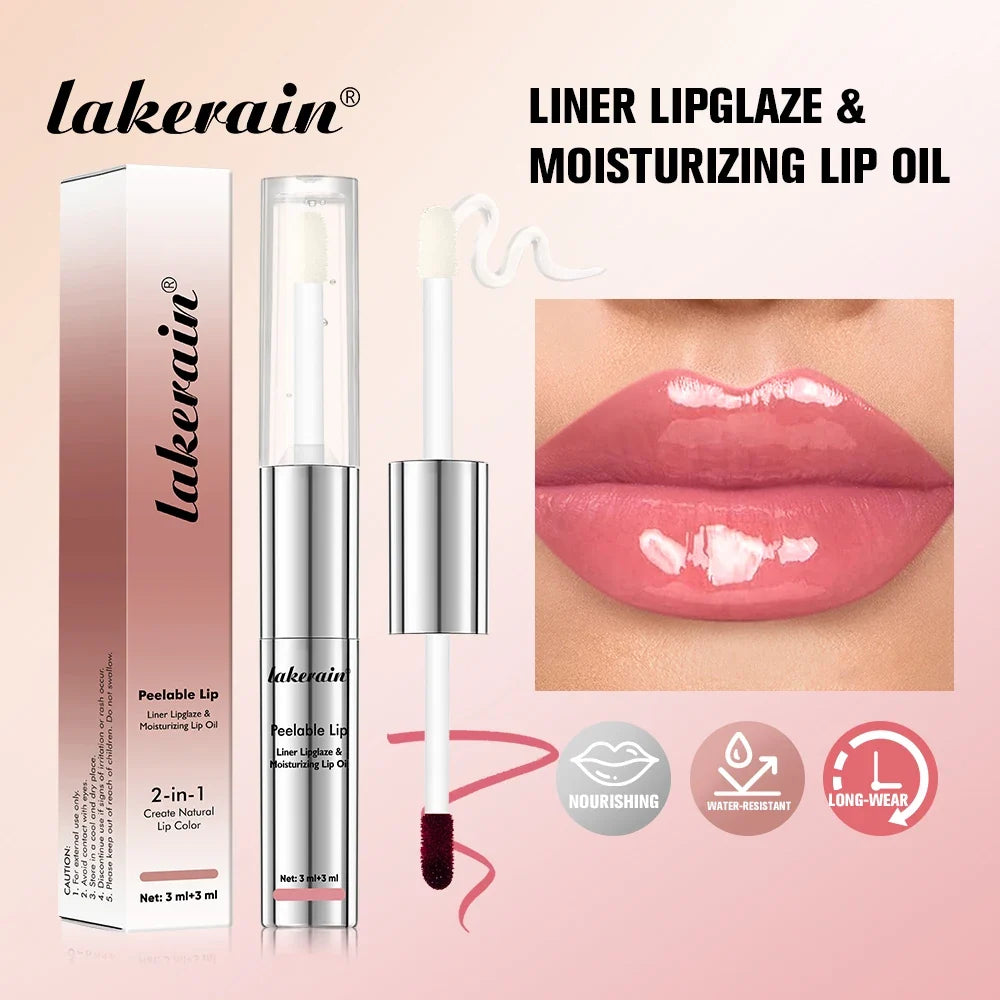 2-in-1 Peel Off Lip Liner & Nourishing Lip Oil | 7 Colors