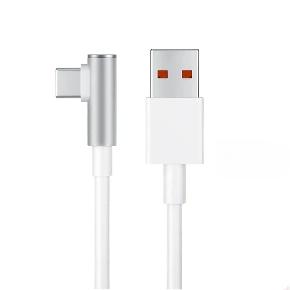 90° Elbow USB-C Cable 120W Fast Charging for Xiaomi Redmi