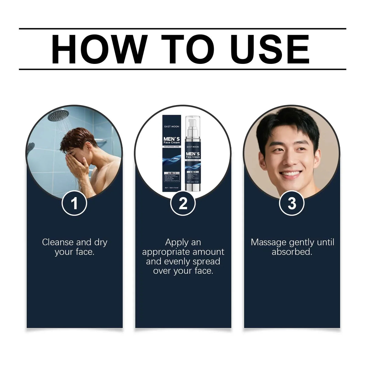 East Moon Men's Deep Moisturizing Face Cream – Aftershave & Eye