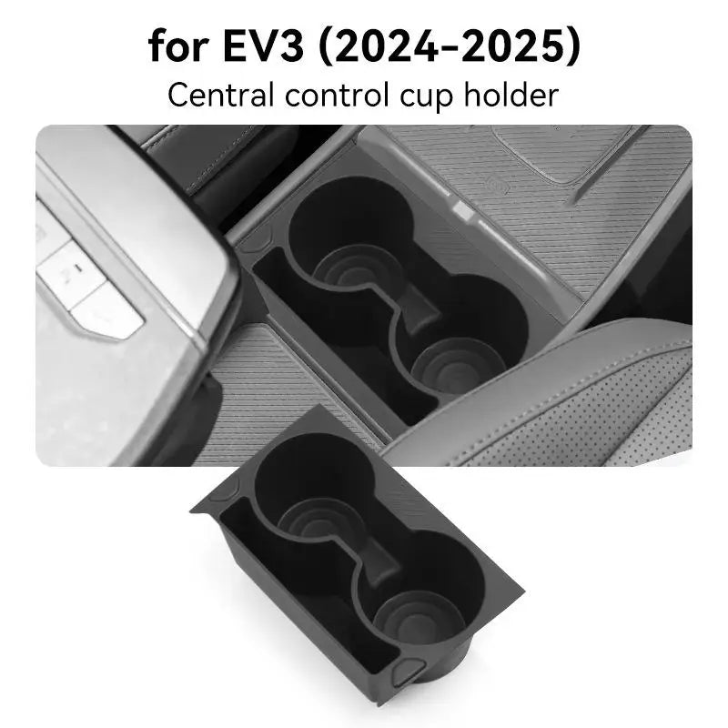 Cup Holder Insert for 2024–2025 Kia EV3 | Console Organizer