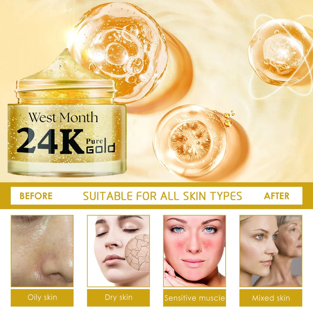 24K Gold Collagen Face Cream – Firming, Brightening & Anti-Wrinkle