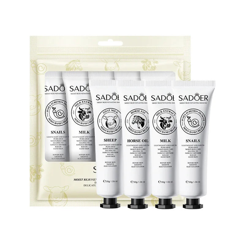 5-Piece Goat Milk Hand Cream Gift Set – Moisturizing 30g Tubes