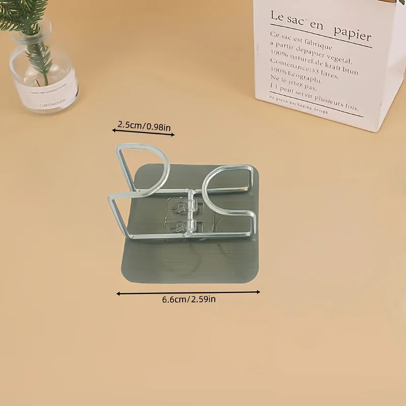 5-Pack Stainless Steel Folding Wall Hooks – No Drill Mount