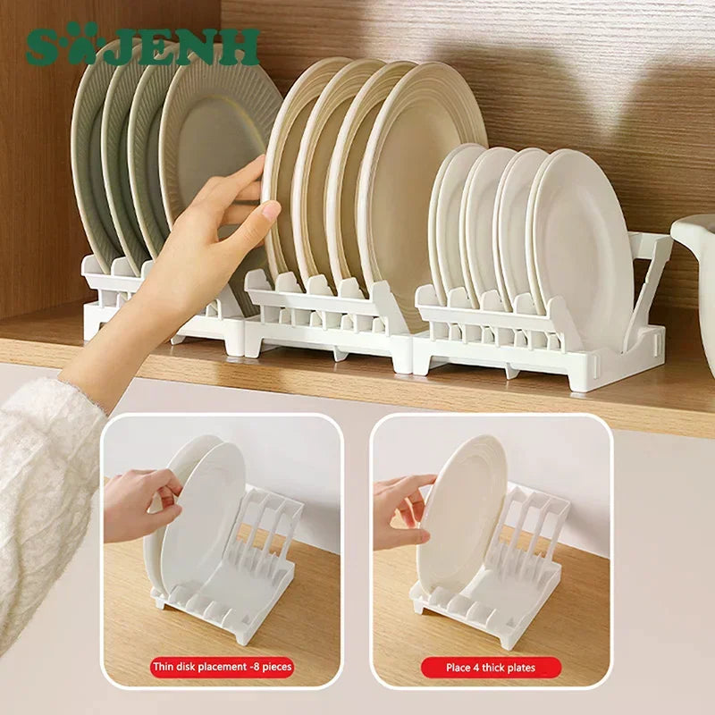 Vertical Dish Drying Rack – Upright Plate Cabinet Organizer