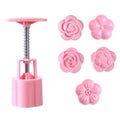Mooncake Mold Set with 5 Stamps – DIY Mid-Autumn Baking Tool