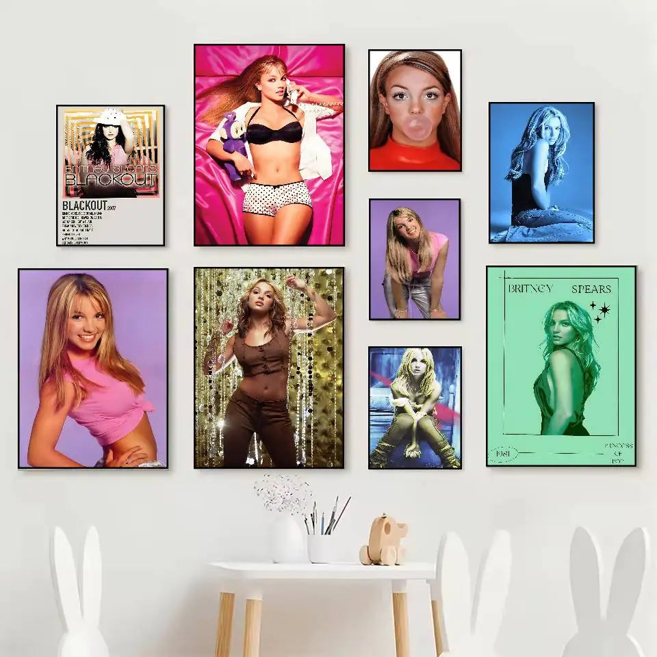 Britney Spears HD Wall Poster – Self-Adhesive & Waterproof