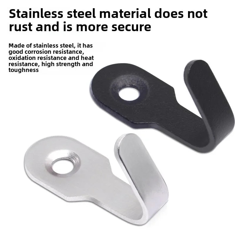 Stainless Steel U-Hooks with Screws | Wall Hangers for Home