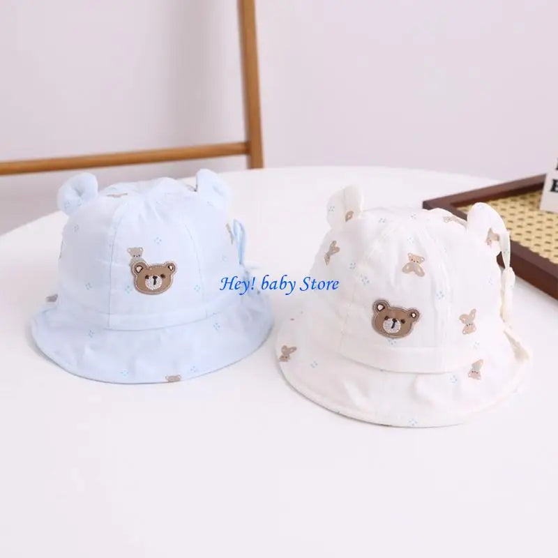 Baby Sun Hat Cartoon Bear Bucket Hat – Infant & Toddler