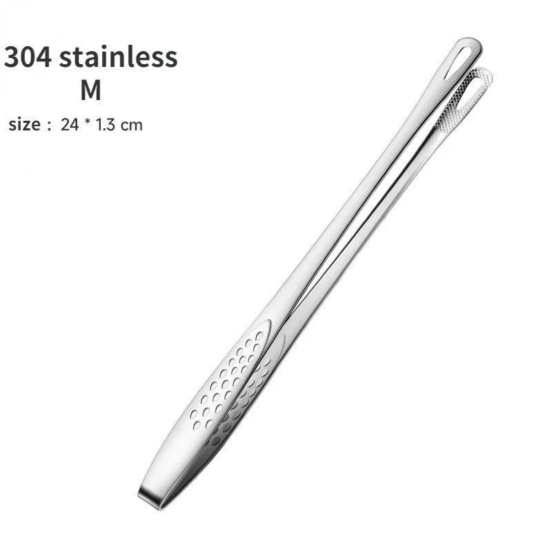 Stainless Steel BBQ Kitchen Tongs | Non-Slip, 3 Sizes