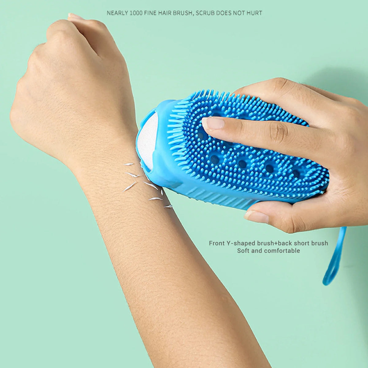 Silicone Body Scrubber Double-Sided Shower Bath Brush