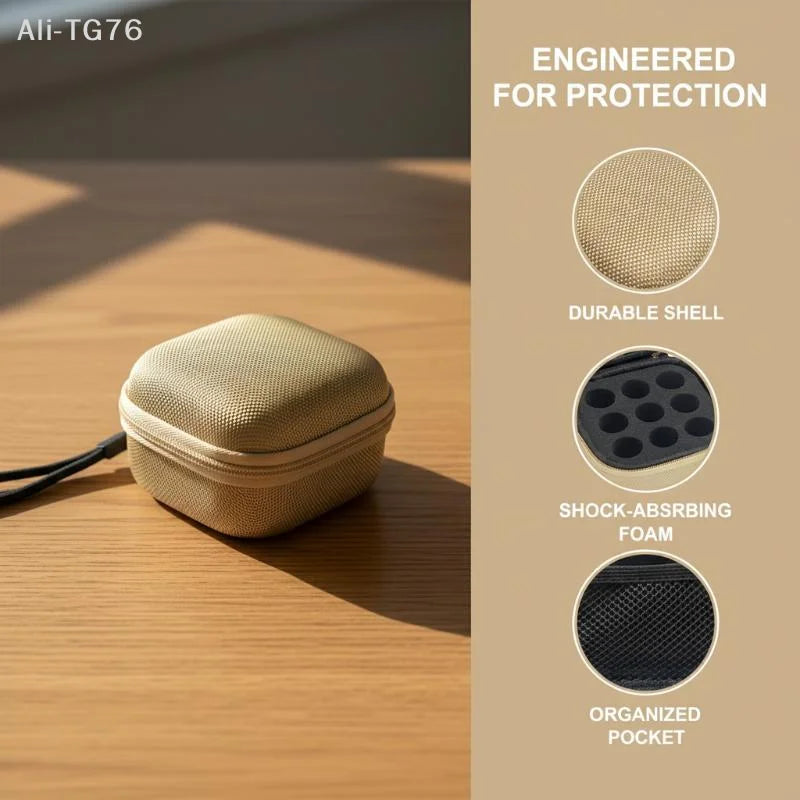 9-Slot Waterproof EVA Vial & Essential Oil Storage Case