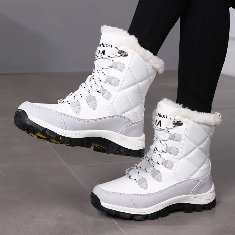AZGB Women's Waterproof Snow Boots – Plush Warm Anti-Slip