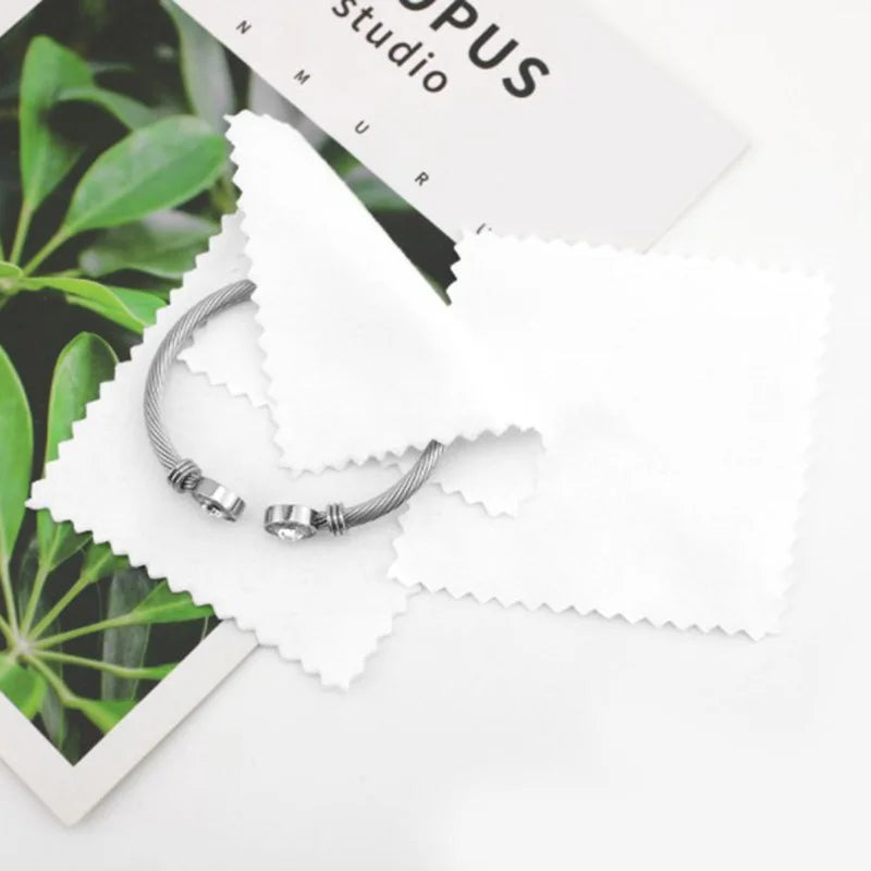 50 PCS Silver Polishing Cloth – Jewelry Cleaning Anti-Tarnish