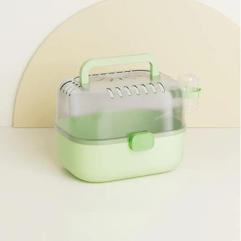 Portable Hamster Travel Cage with Handle & Water Bottle