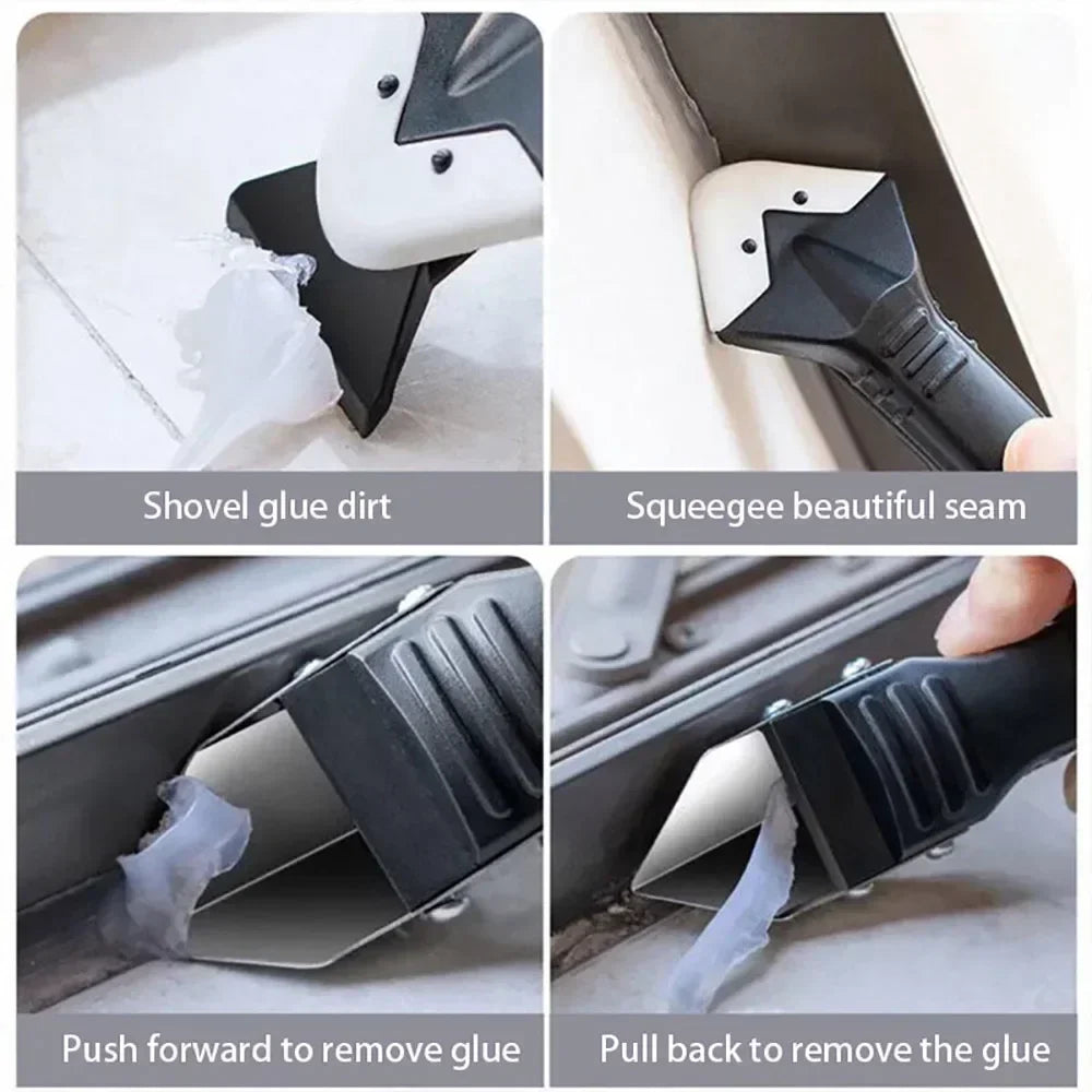 5in1 Silicone Scraper Squeegee Glue Remover Knife Caulking Angle