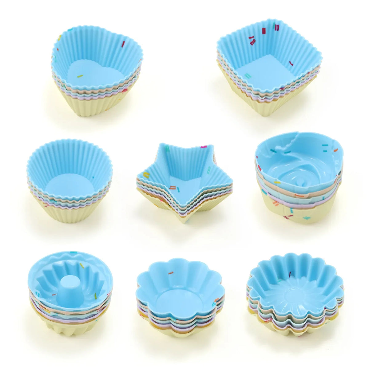 5-Piece Silicone Cupcake Muffin Baking Molds – DIY Bakeware Set