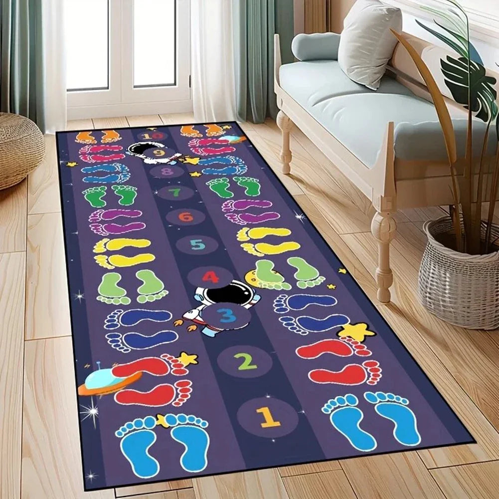 Kids Hopscotch Rug | Indoor Jump Game Mat for Classrooms