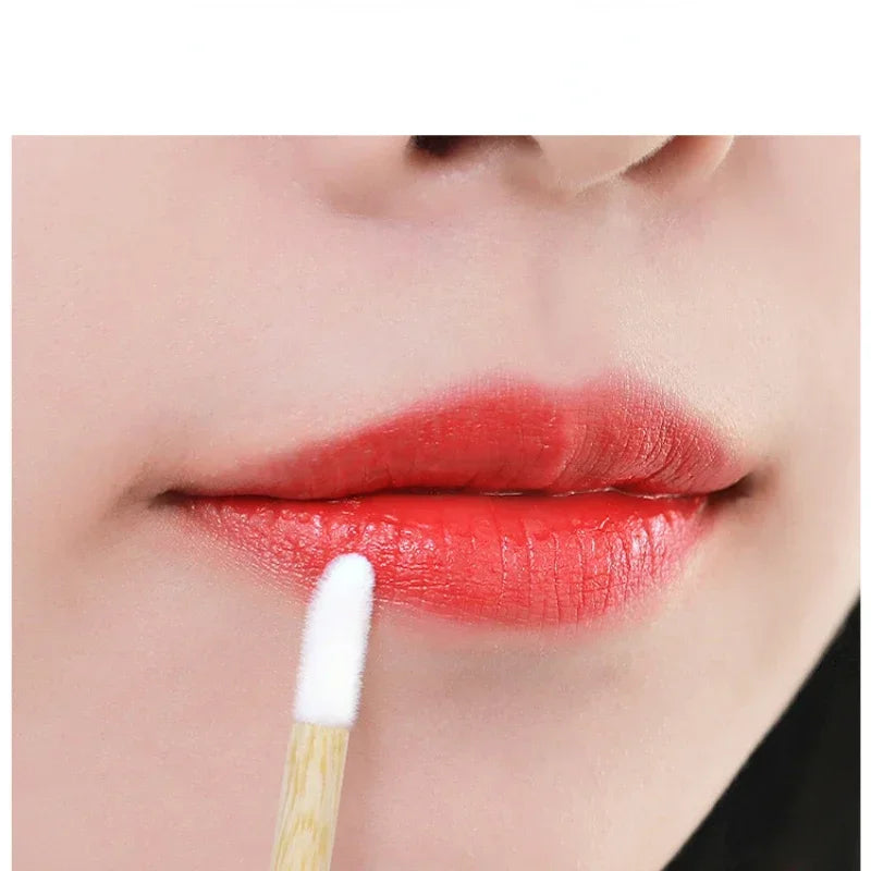 100-Pack Disposable Wooden Lip Brushes | Nylon Makeup Applicators