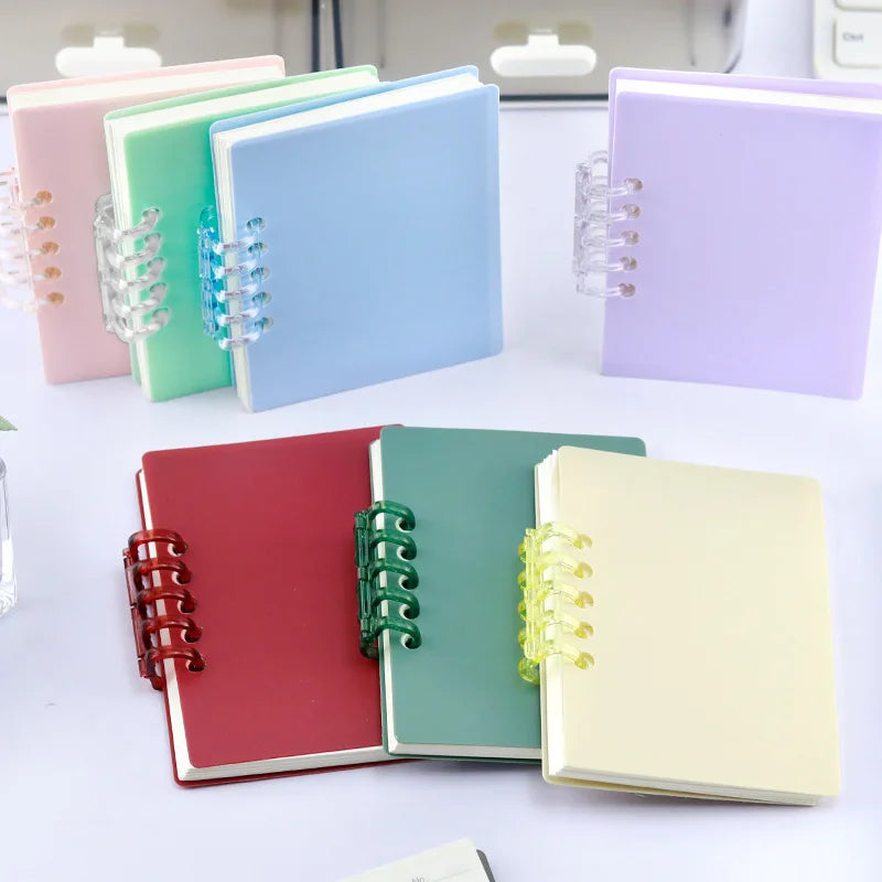 A7 Spiral Pocket Notebooks Set 3/8 Pcs – Lined & Elastic Closure