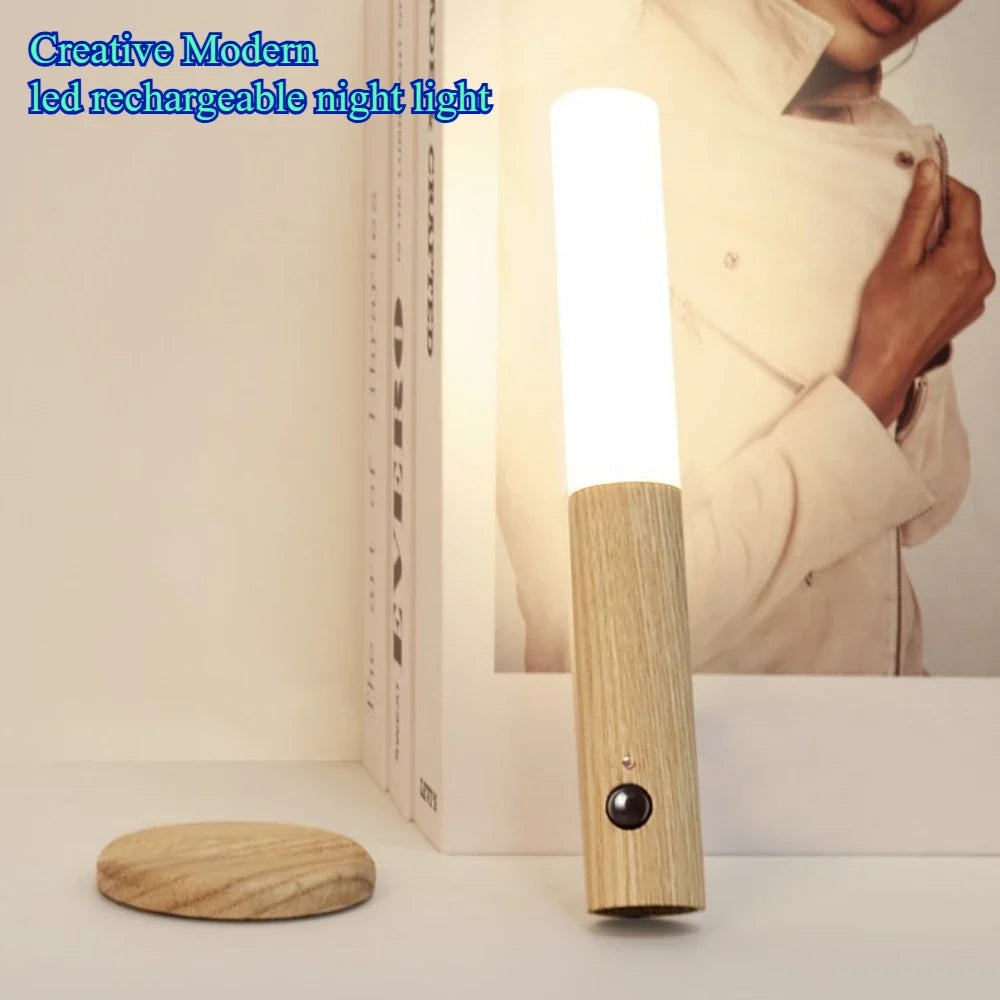 Motion Sensor LED Night Light – Rechargeable Magnetic Wall Lamp