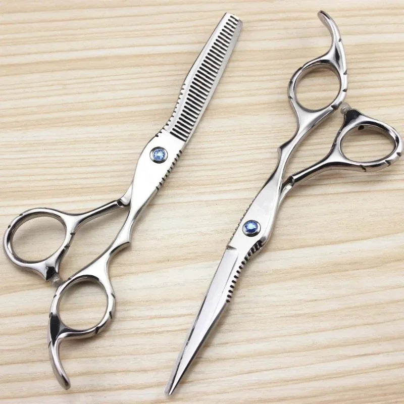 440C 6 Inch Professional Hair Cutting & Thinning Scissors Set