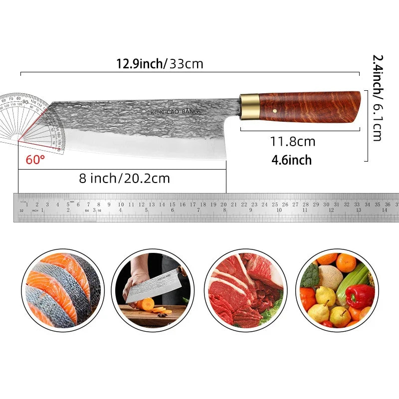 YRIDEFE Japanese Hand-Forged Kitchen Knife | Gift Box