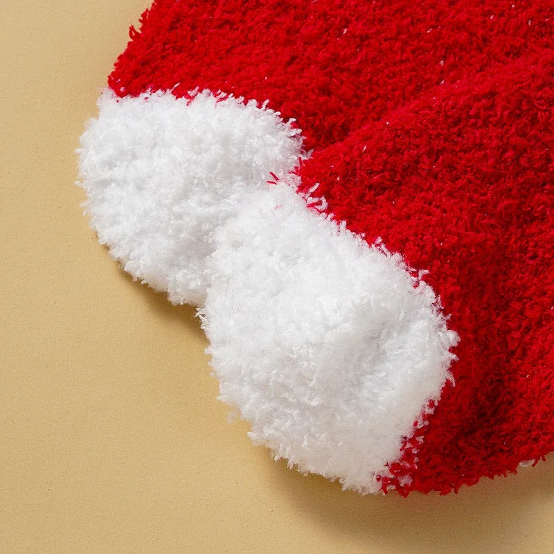 Kids' Christmas Coral Fleece Socks | Santa & Elk 6-Pack