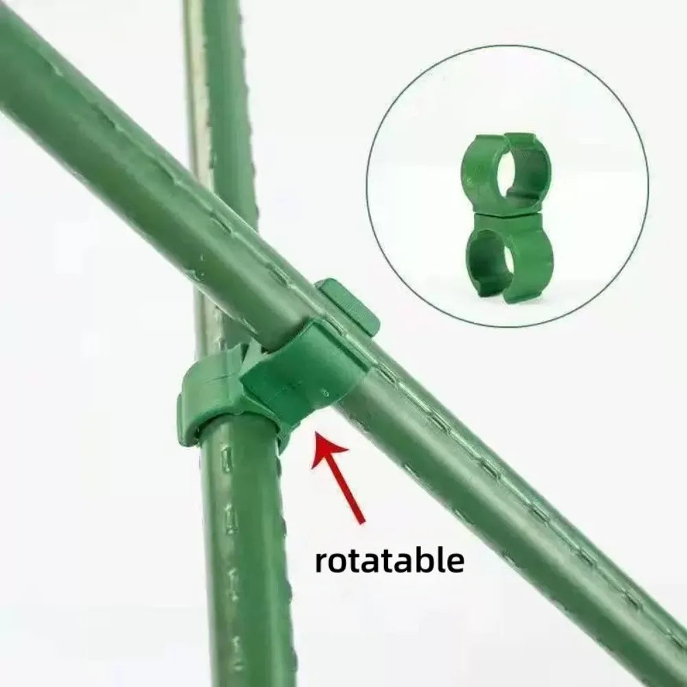10-Pack 11mm Plastic Plant Support Connectors | Garden Frame