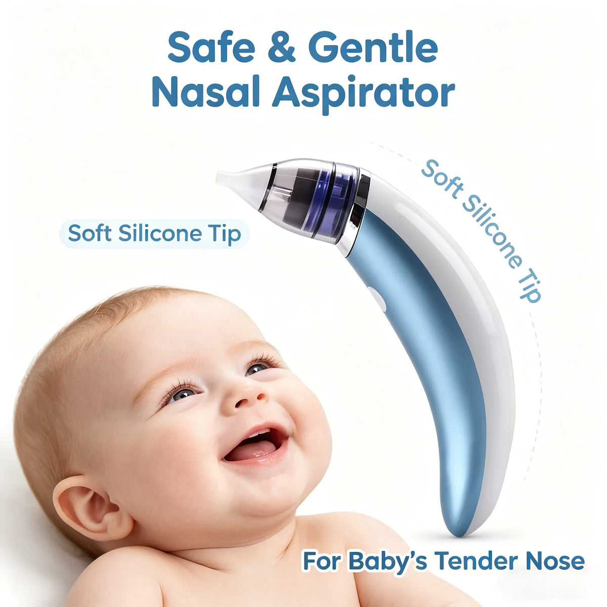 Electric Baby Nasal Aspirator – Safe Gentle Suction Nose Cleaner