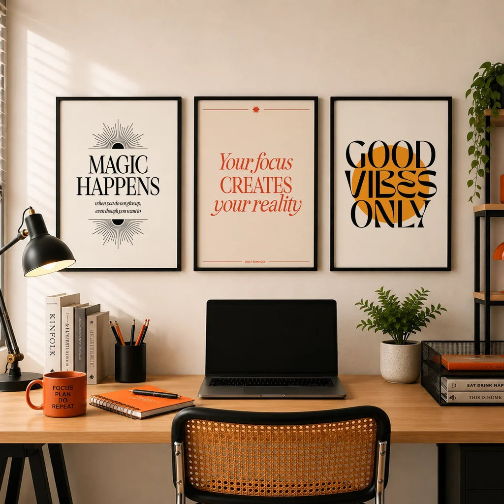 Nordic Minimalist Inspirational Quote Canvas Wall Art Print