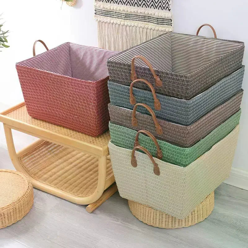 Household Japanese-style Foldable Rattan-like Woven Dirty Clothes