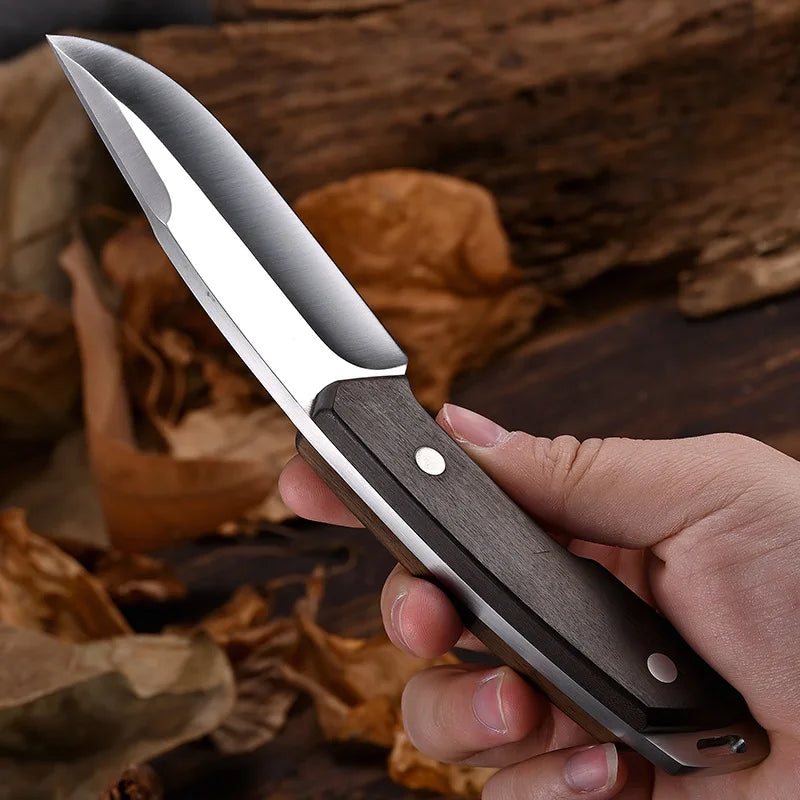 Stainless Steel Fruit Knife – Sandalwood Handle & Knife Cover