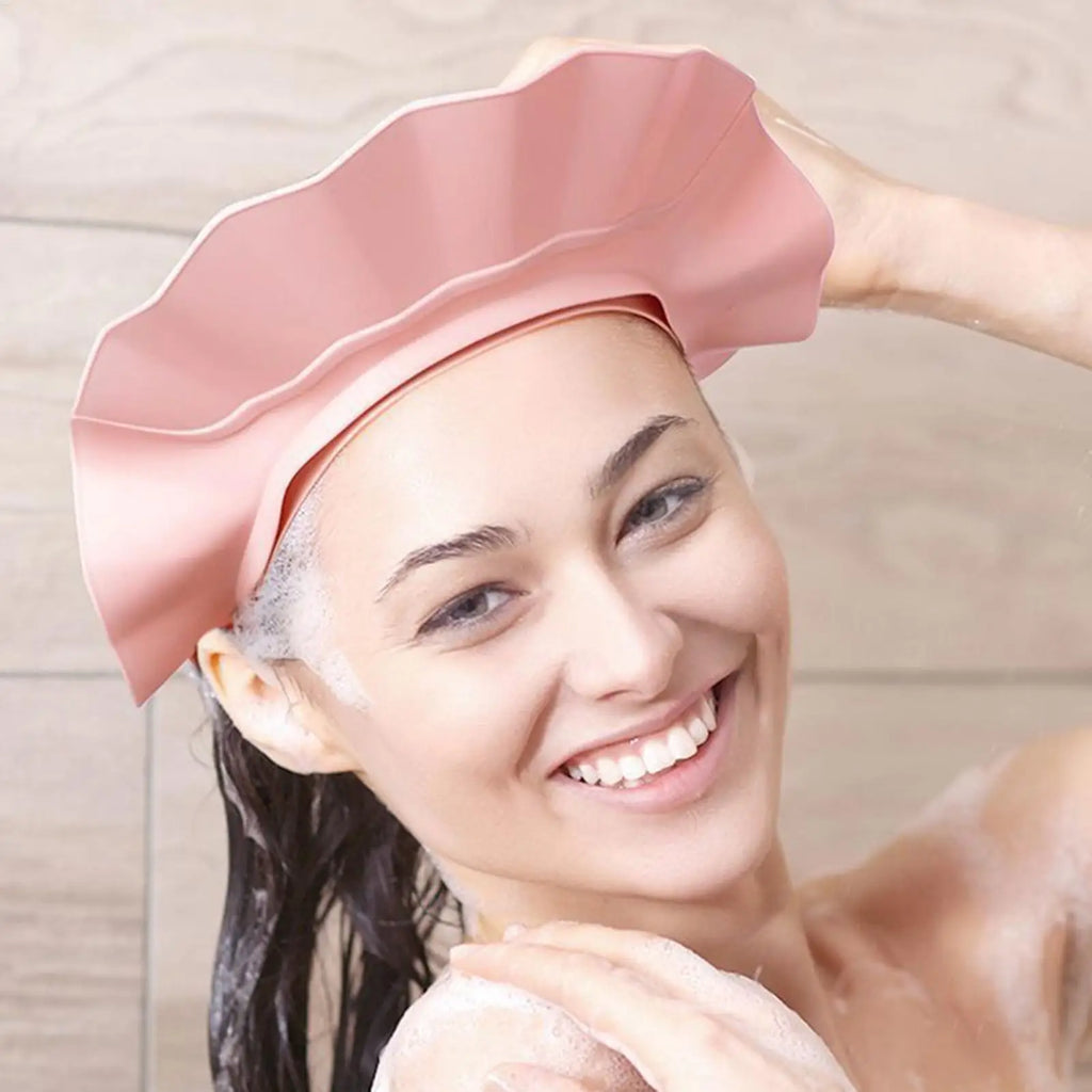 Kids & Adult Adjustable Shower Visor – Splash-Proof Hat