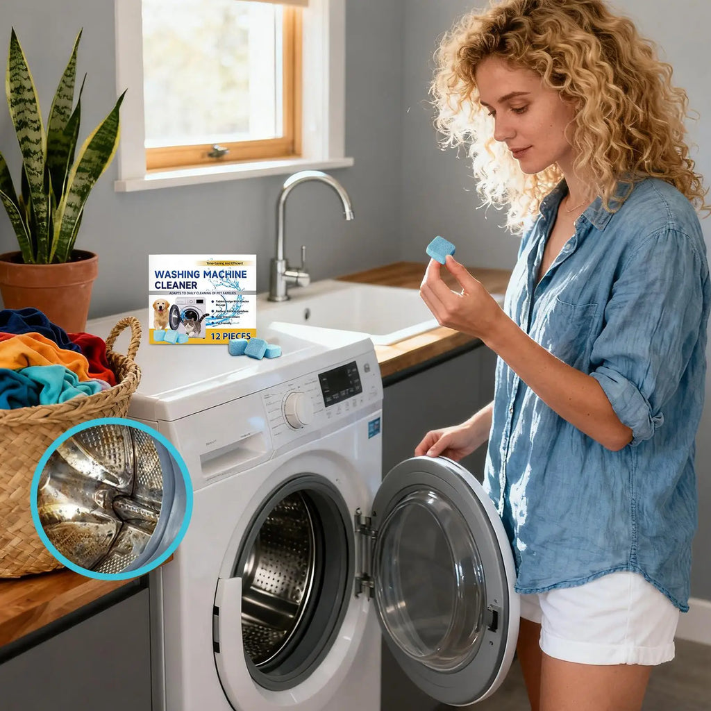Washing Machine Cleaner Tablets 12-Pack | Deep Cleans All Loaders