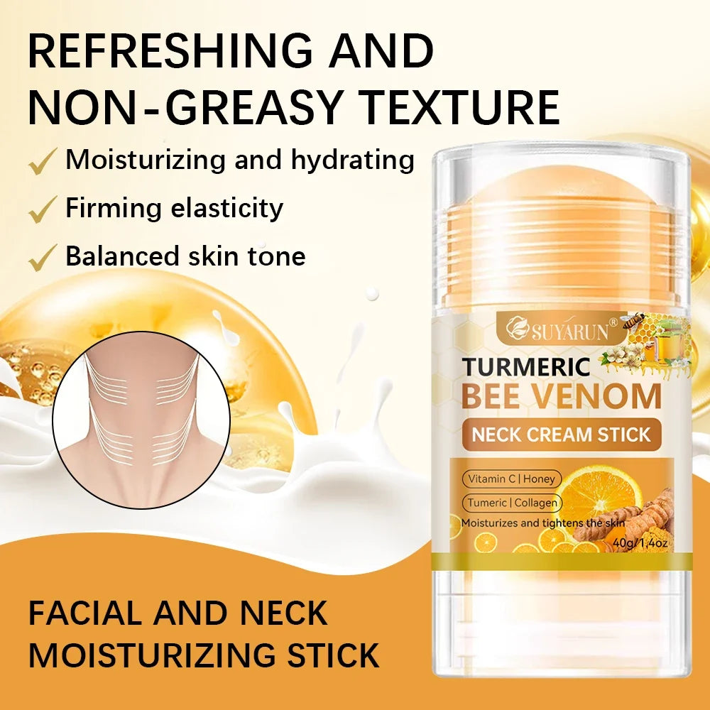 SUYARUN Turmeric Bee Venom Neck Firming Cream Stick – 40g