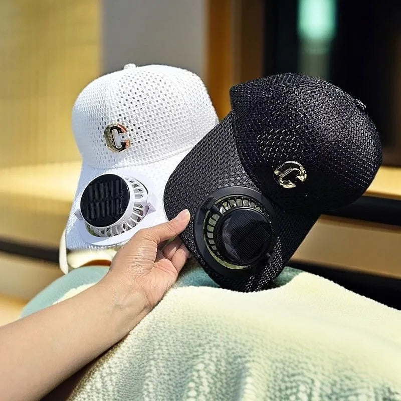 Sports Breathable Mesh Sun Protection Hat Solar Charging Outdoor
