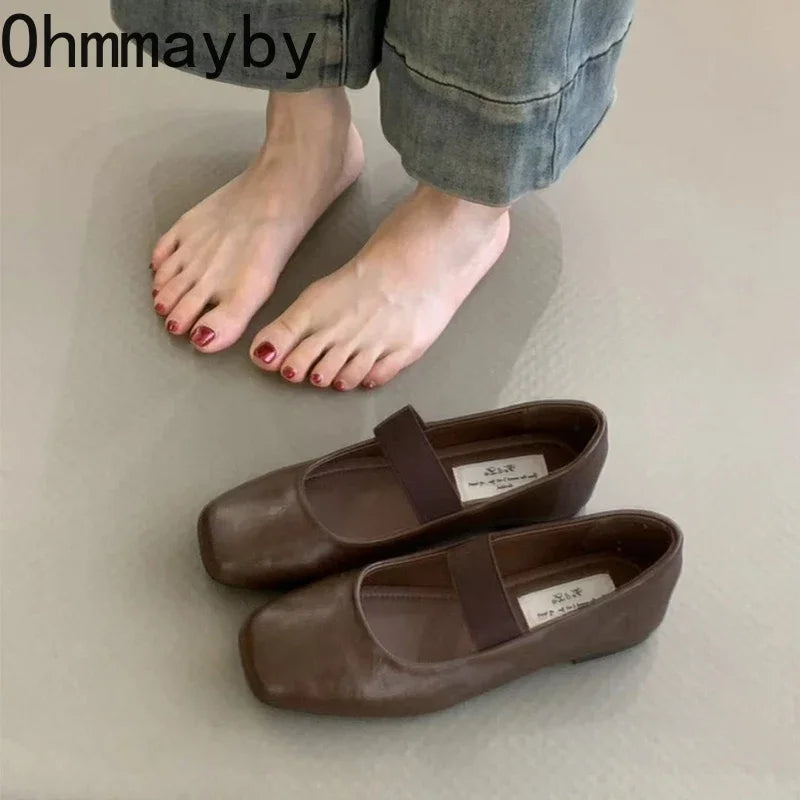 Square Toe Women's Ballet Flats – Soft Sole Ballerina Shoes