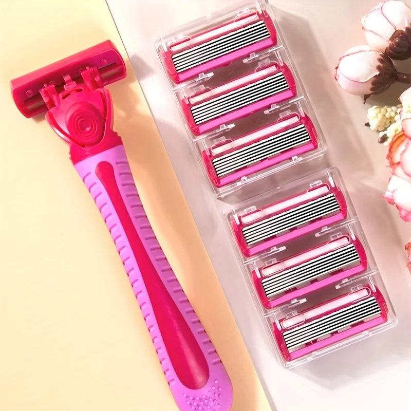 Women's 6-Blade Safety Razor – Bikini & Body Hair Shaver