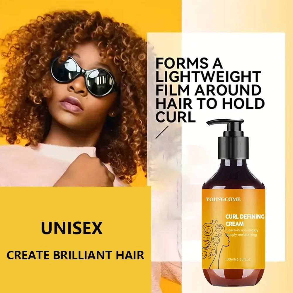 YOUNGCOME Curl Defining Cream – Anti-Frizz & Volumizing