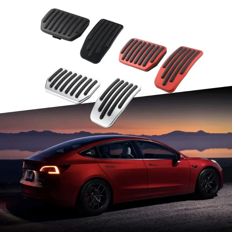 Futhope Car Foot Pedal Pads Covers Tesla Model 3 Y Highland 2021-2024
