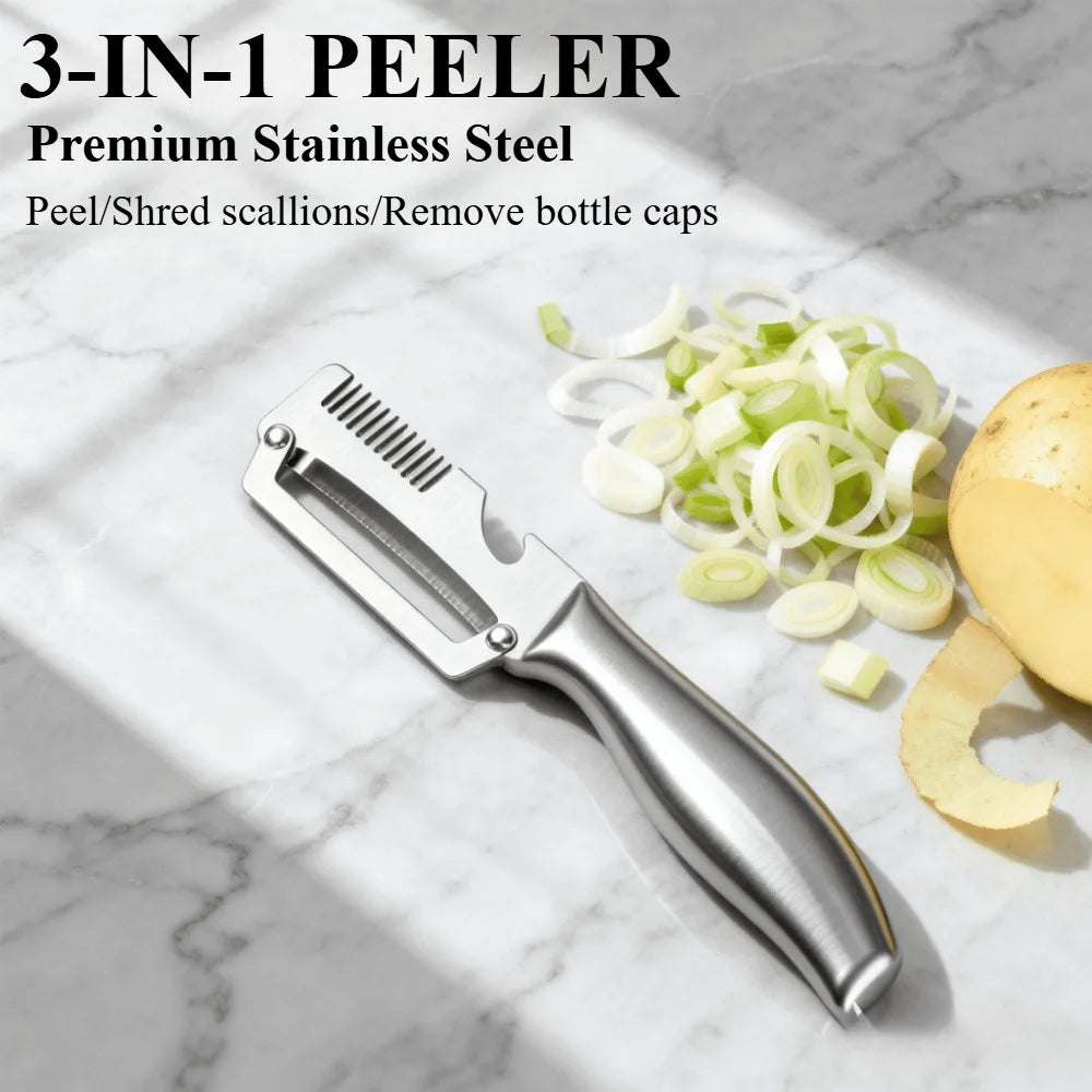 PLYS Stainless Steel Vegetable Peeler & Grater – Multifunctional