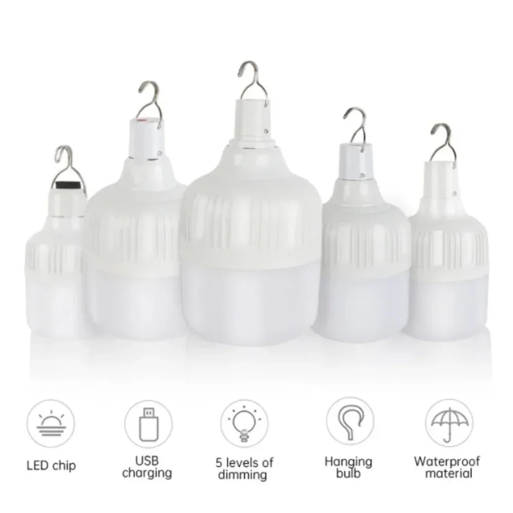 USB Rechargeable LED Emergency Bulb | Camping & Outdoor Lantern