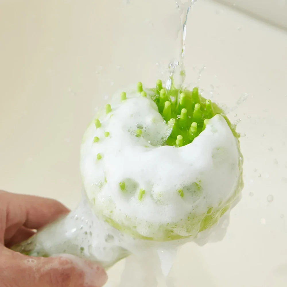 2-in-1 Shampoo Dispenser Scalp Massage Hair Brush