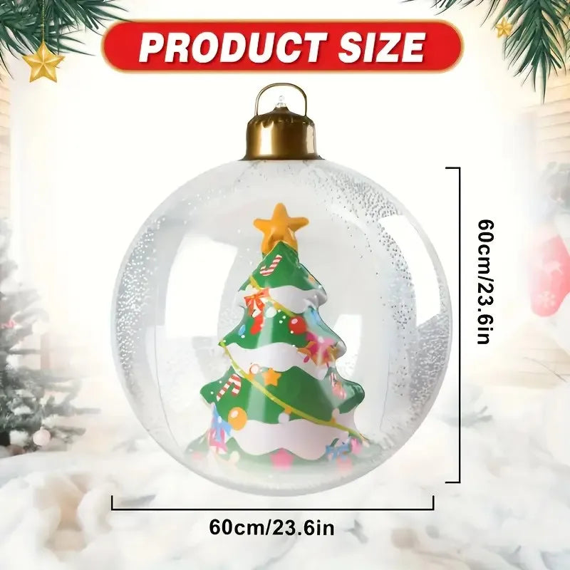 24-Inch LED Inflatable Christmas Ball | Outdoor Decoration