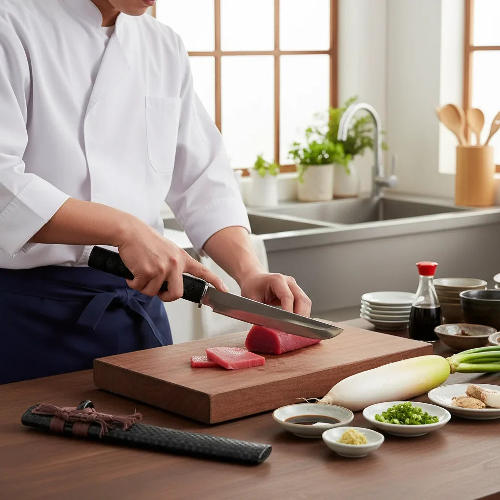 High-Carbon Steel Butcher's Meat Cutting Knife – 21.5cm