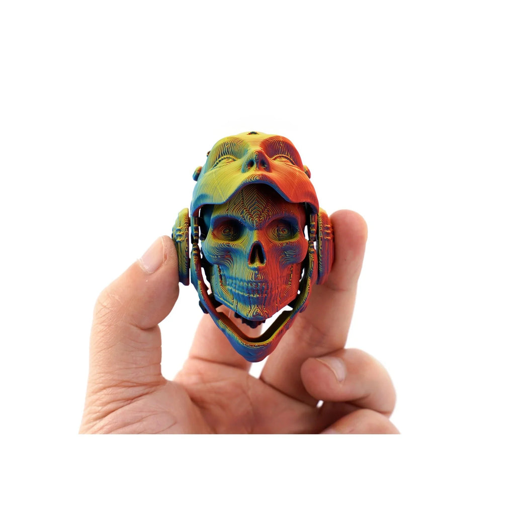 3D Printed Machined Mask Skull Flip Keychain Creative Bag Pendant Car